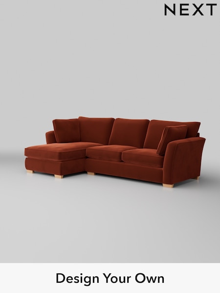 Plush Velvet Easy Clean/Ginger Orange Heath Highback (M29065) | £2,099