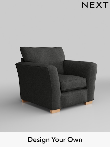 Tweedy Blend Easy Clean/Charcoal Grey Heath Highback (M29082) | £650