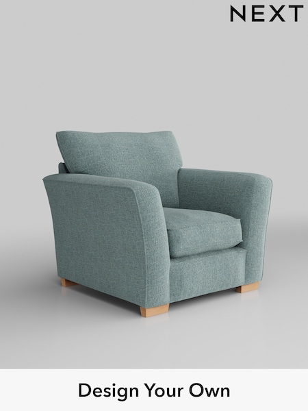 Chunky Chenille/Light Teal Green Heath Highback (M29102) | £750