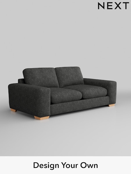 Boucle Weave Easy Clean/Charcoal Grey Houghton Deep Relaxed Sit (M29862) | £1,299