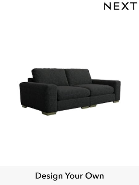 Boucle Weave Easy Clean/Charcoal Grey Houghton Deep Relaxed Sit (M29862) | £1,399