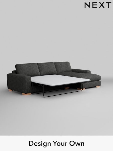 Boucle Weave Easy Clean/Charcoal Grey Houghton Deep Relaxed Sit (M29862) | £2,675
