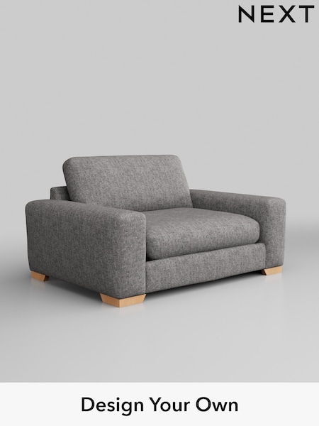 Chunky Boucle Easy Clean/Light Grey Houghton Deep Relaxed Sit (M29889) | £1,225