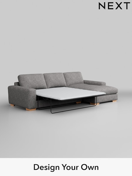 Chunky Boucle Easy Clean/Light Grey Houghton Deep Relaxed Sit (M29889) | £2,825