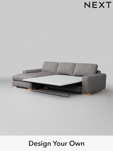 Chunky Boucle Easy Clean/Light Grey Houghton Deep Relaxed Sit (M29889) | £2,825