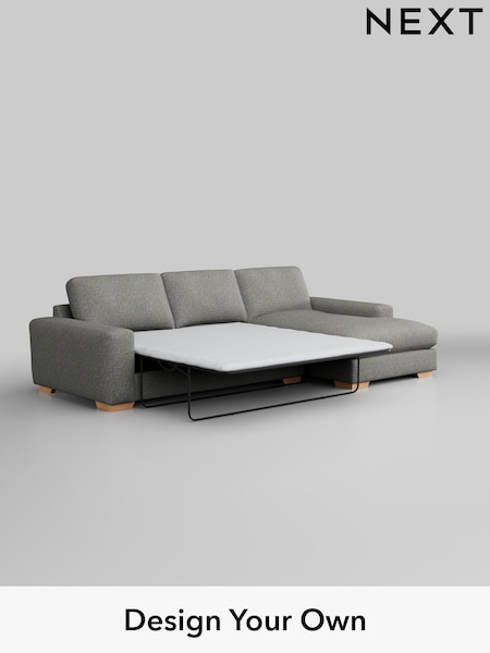 Chunky Boucle Easy Clean/Mid Grey Houghton Deep Relaxed Sit (M29891) | £2,825