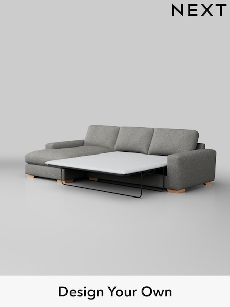 Chunky Boucle Easy Clean/Mid Grey Houghton Deep Relaxed Sit (M29891) | £2,825