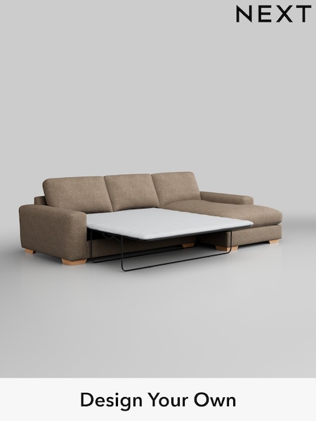 Chunky Boucle Easy Clean/Mid Natural Houghton Deep Relaxed Sit (M29893) | £2,825