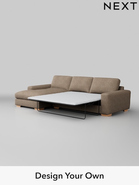 Chunky Boucle Easy Clean/Mid Natural Houghton Deep Relaxed Sit (M29893) | £2,825