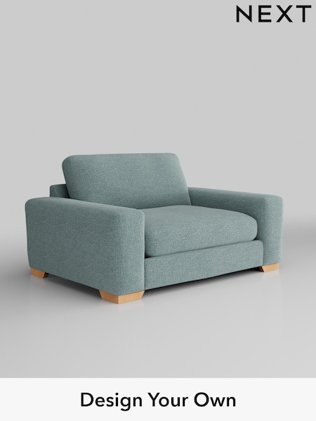 Chunky Chenille/Light Teal Green Houghton Deep Relaxed Sit (M29903) | £1,225