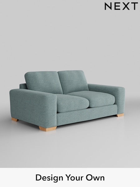 Chunky Chenille/Light Teal Green Houghton Deep Relaxed Sit (M29903) | £1,325