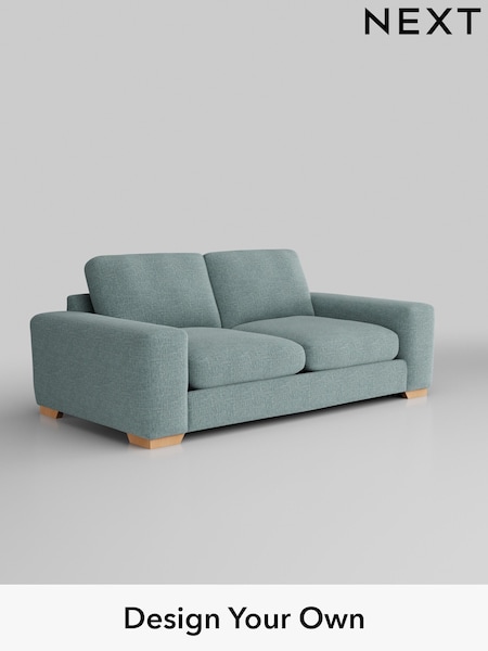 Chunky Chenille/Light Teal Green Houghton Deep Relaxed Sit (M29903) | £1,425
