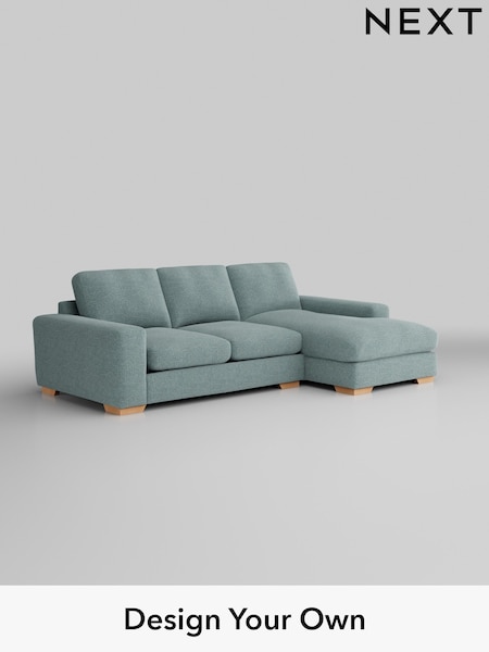 Chunky Chenille/Light Teal Green Houghton Deep Relaxed Sit (M29903) | £2,125