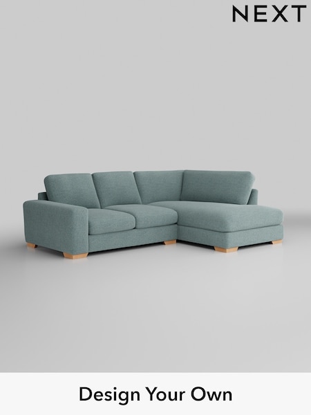 Chunky Chenille/Light Teal Green Houghton Deep Relaxed Sit (M29903) | £2,150