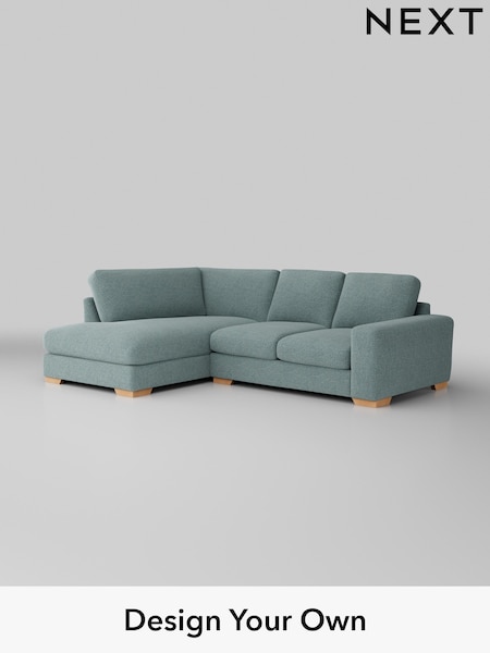 Chunky Chenille/Light Teal Green Houghton Deep Relaxed Sit (M29903) | £2,150