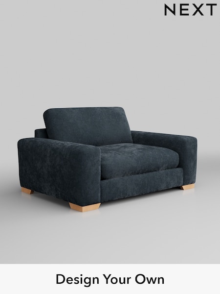 Distressed Velour/Midnight Blue Houghton Deep Relaxed Sit (M29919) | £1,225