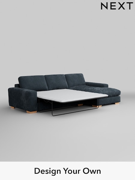Distressed Velour/Midnight Blue Houghton Deep Relaxed Sit (M29919) | £2,825