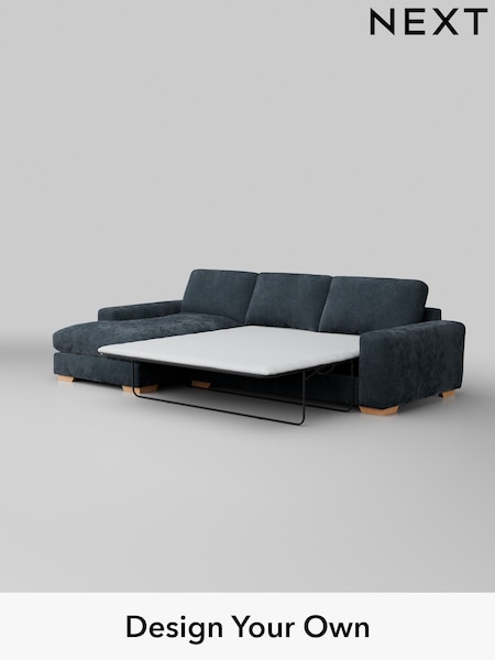 Distressed Velour/Midnight Blue Houghton Deep Relaxed Sit (M29919) | £2,825