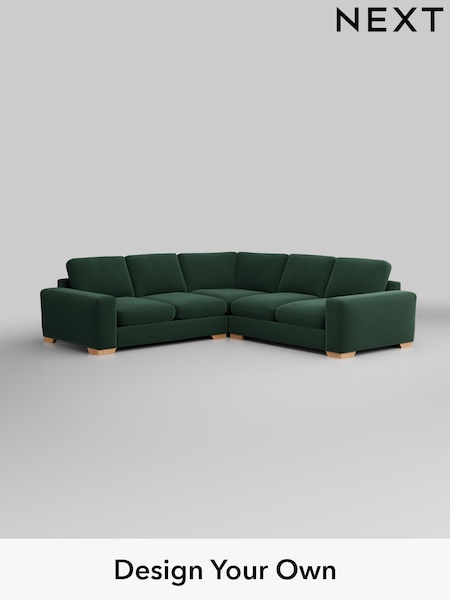 Plush Velvet Easy Clean/Bottle Green Houghton Deep Relaxed Sit (M30052) | £2,825