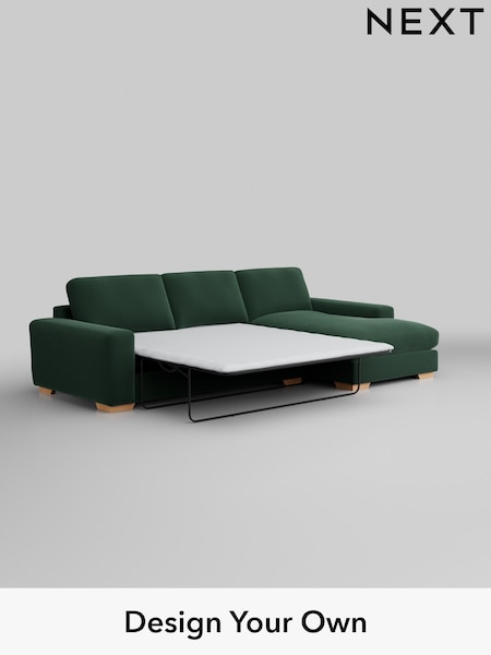 Plush Velvet Easy Clean/Bottle Green Houghton Deep Relaxed Sit (M30052) | £2,825