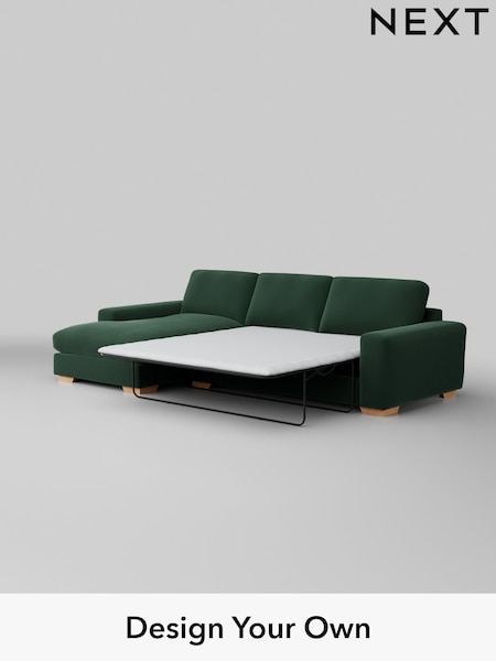 Plush Velvet Easy Clean/Bottle Green Houghton Deep Relaxed Sit (M30052) | £2,825