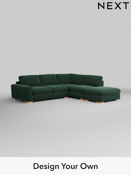 Plush Velvet Easy Clean/Bottle Green Houghton Deep Relaxed Sit (M30052) | £2,675