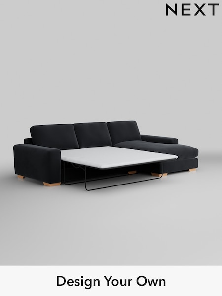Plush Velvet Easy Clean/Charcoal Grey Houghton Deep Relaxed Sit (M30056) | £2,825