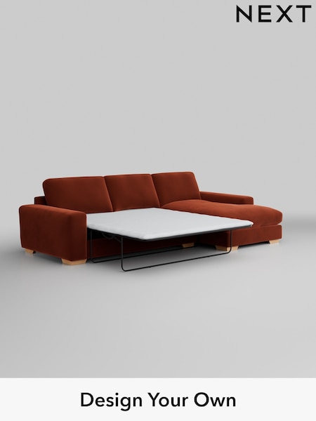 Plush Velvet Easy Clean/Ginger Orange Houghton Deep Relaxed Sit (M30058) | £2,825
