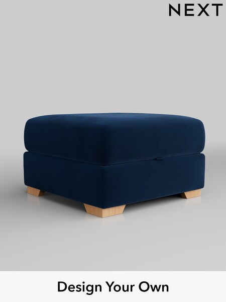 Plush Velvet Easy Clean/Navy Blue Houghton Deep Relaxed Sit (M30068) | £499