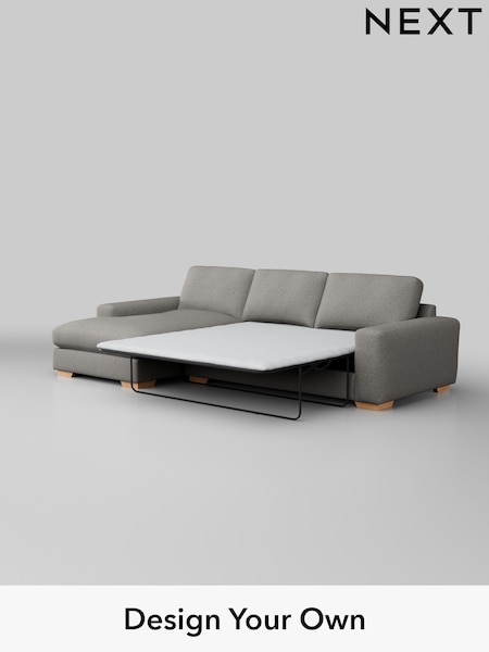 Woven Chenille Easy Clean/Light Grey Houghton Deep Relaxed Sit (M30151) | £2,825