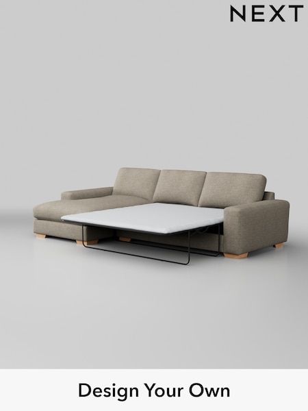 Woven Chenille Easy Clean/Mid Natural Houghton Deep Relaxed Sit (M30153) | £2,825