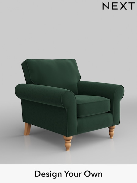 Plush Velvet Easy Clean/Bottle Green Mallory (M30481) | £625