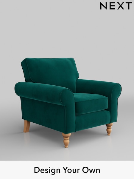 Plush Velvet Easy Clean/Juniper Green Mallory (M30489) | £625
