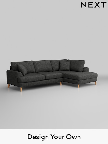 Boucle Weave Easy Clean/Charcoal Grey Parker (M30646) | £2,199