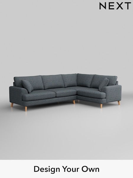 Boucle Weave Easy Clean/Dark Blue Parker (M30647) | £2,275