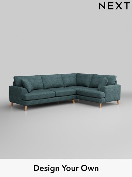 Boucle Weave Easy Clean/Dark Teal Green Parker (M30650) | £2,275