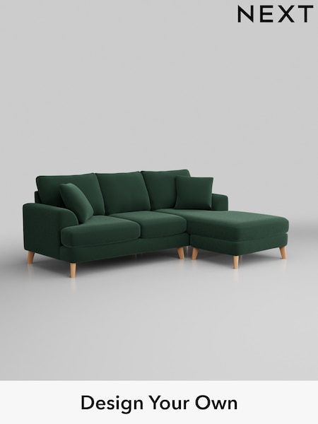 Plush Velvet Easy Clean/Bottle Green Parker (M30691) | £1,775