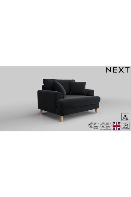 Plush Velvet Easy Clean/Charcoal Grey Parker (M30693) | £1,075