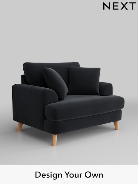 Plush Velvet Easy Clean/Charcoal Grey Parker (M30693) | £975