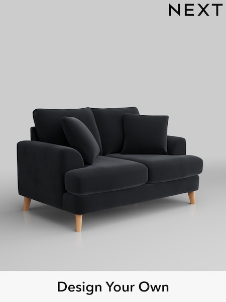 Plush Velvet Easy Clean/Charcoal Grey Parker (M30693) | £1,175
