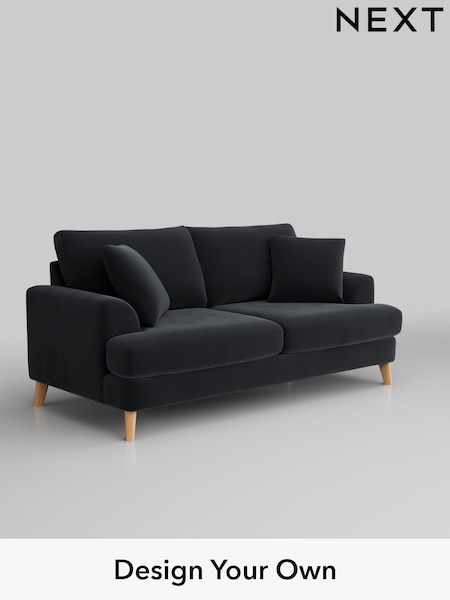 Plush Velvet Easy Clean/Charcoal Grey Parker (M30693) | £1,375