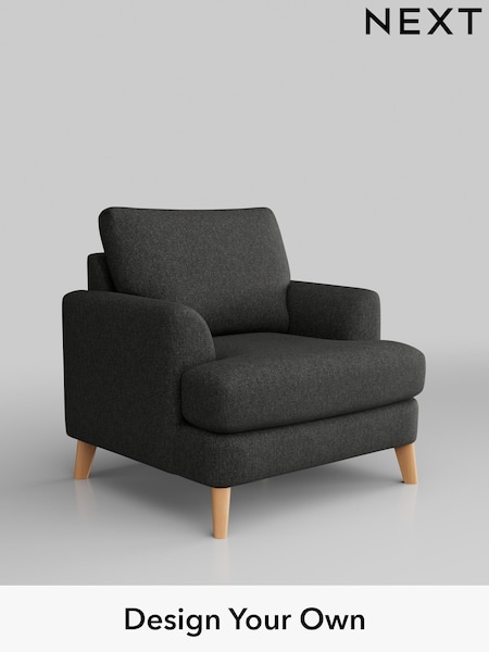 Tweedy Blend Easy Clean/Charcoal Grey Parker (M30712) | £775
