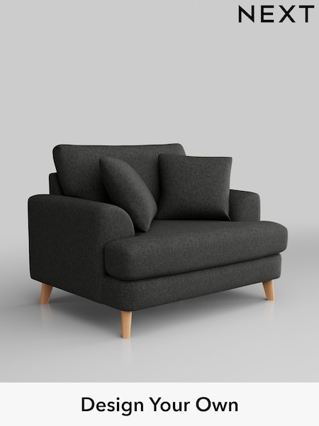 Tweedy Blend Easy Clean/Charcoal Grey Parker (M30712) | £875