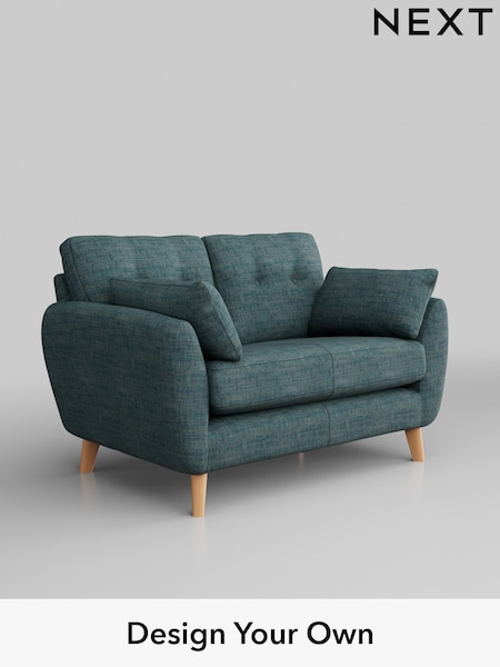 Boucle Weave Easy Clean/Dark Teal Green Wilson Buttoned Back (M31733) | £750
