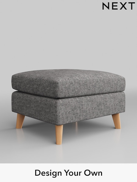 Chunky Boucle Easy Clean/Light Grey Wilson Buttoned Back (M31754) | £350