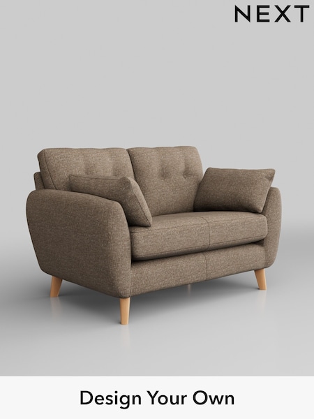 Chunky Boucle Easy Clean/Mid Natural Wilson Buttoned Back (M31760) | £850