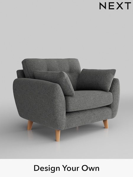 Chunky Chenille/Dark Grey Wilson Buttoned Back (M31763) | £699