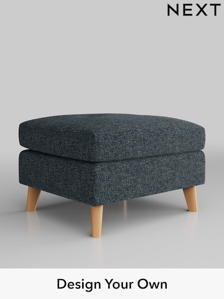 Chunky Chenille/Dark Navy Blue Wilson Buttoned Back (M31766) | £350