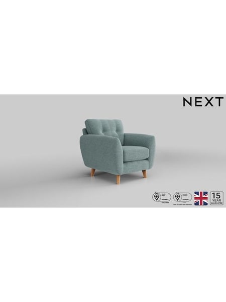 Chunky Chenille/Light Teal Green Wilson Buttoned Back (M31775) | £599