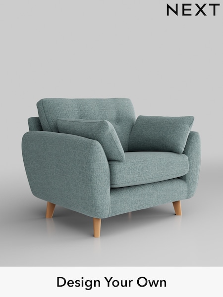 Chunky Chenille/Light Teal Green Wilson Buttoned Back (M31775) | £699